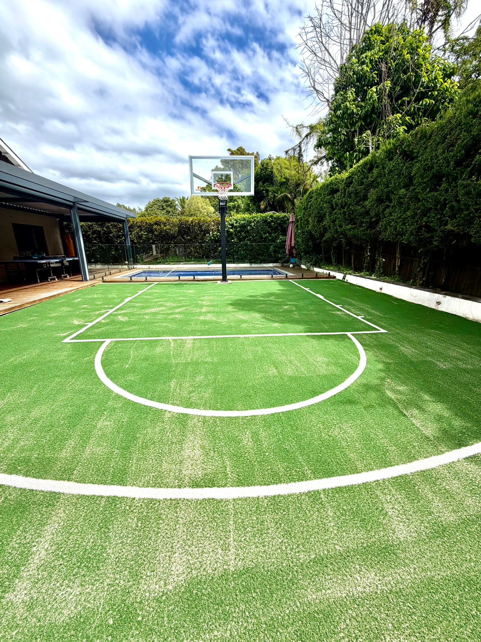 Roseville Basketball Court — Greenscape Turfing project